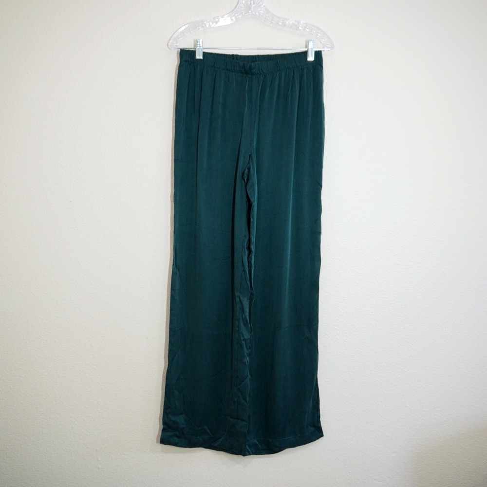 Haven Well Within Size Large NEW Forest Green Wide Leg Lounge Pants Soft Flowy